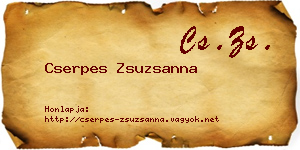 Cserpes Zsuzsanna névjegykártya
